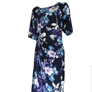 Connected Apparel Watercolor Lisa Dress Size 18W Half Sleeve Plus Size